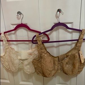 Lane Bryant Cacique Bras (2) Size 44DD.
